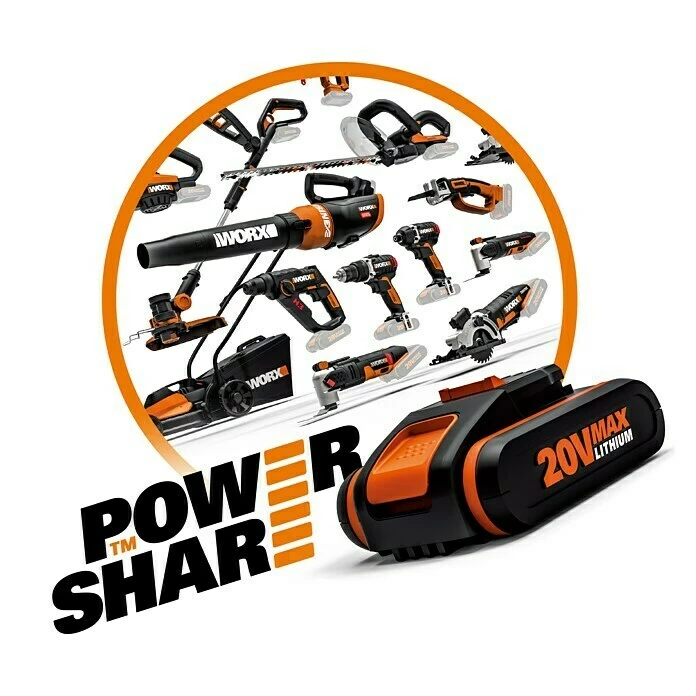 BAUHAUS Worx Akku-Kettensäge WG384E.9 Akkuspannung: 40 V, Li-Ionen, Ohne Akku, 35 Cm 4 BAUHAUS Worx Akku-Kettensäge WG384E.9 Akkuspannung: 40 V, Li-Ionen, Ohne Akku, 35 Cm – Bild 4