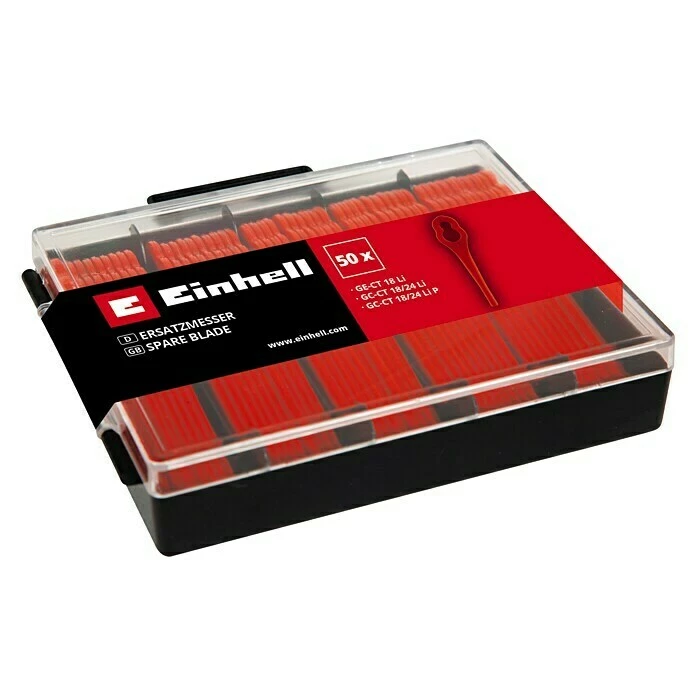 BAUHAUS Einhell Ersatzmesser-Set Passend Für: GE-CT 18 Li, GC-CT 18/14 Li, GC-CT 18/14 Li P, Inhalt: 50 Stk. 1 BAUHAUS Einhell Ersatzmesser-Set Passend Für: GE-CT 18 Li, GC-CT 18/14 Li, GC-CT 18/14 Li P, Inhalt: 50 Stk.