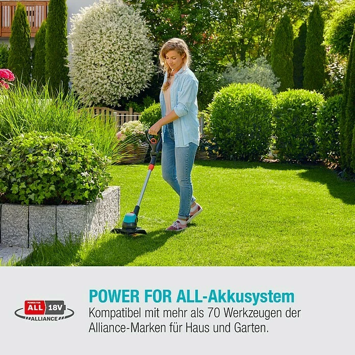 BAUHAUS Gardena EasyCut Akku-Rasentrimmer 23/18V-P4A 18 V, Li-Ionen, Ohne Akku, Schnittbreite: 23 Cm 6 BAUHAUS Gardena EasyCut Akku-Rasentrimmer 23/18V-P4A 18 V, Li-Ionen, Ohne Akku, Schnittbreite: 23 Cm – Bild 6