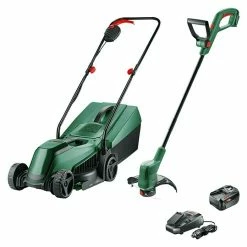 BAUHAUS Bosch Easy Akku-Rasenmäher-Set Akku-Rasenmäher 18V-32-200 + Akku-Rasentrimmer18V-26 1 Akku, 4 Ah -Bosch Shop 12 279