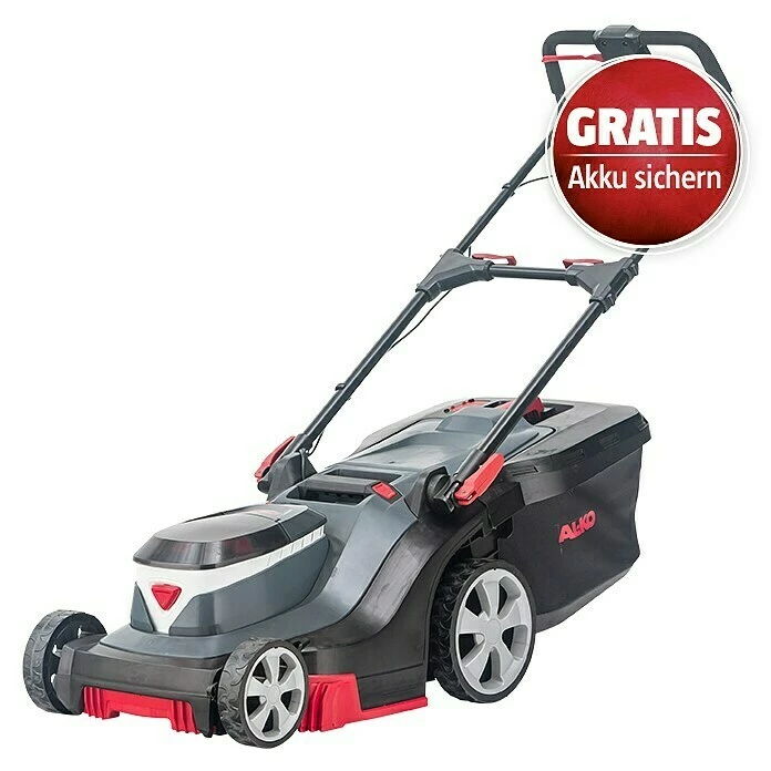 BAUHAUS AL-KO Bosch Home & Garden Compatible Akku-Rasenmäher Teleskopierbarer Holm 18 V, 2 Akkus, 5 Ah, Schnittbreite: 38 Cm 1 BAUHAUS AL-KO Bosch Home & Garden Compatible Akku-Rasenmäher Teleskopierbarer Holm 18 V, 2 Akkus, 5 Ah, Schnittbreite: 38 Cm