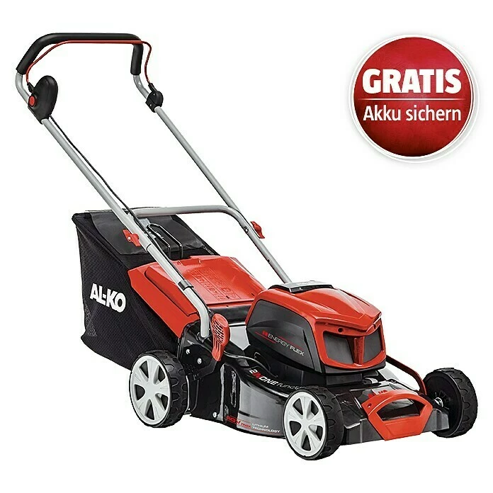 BAUHAUS AL-KO Energy Flex Akku-Rasenmäher 42.9 Li 40 V, 1 Akku, 4 Ah, Schnittbreite: 42 Cm 1 BAUHAUS AL-KO Energy Flex Akku-Rasenmäher 42.9 Li 40 V, 1 Akku, 4 Ah, Schnittbreite: 42 Cm