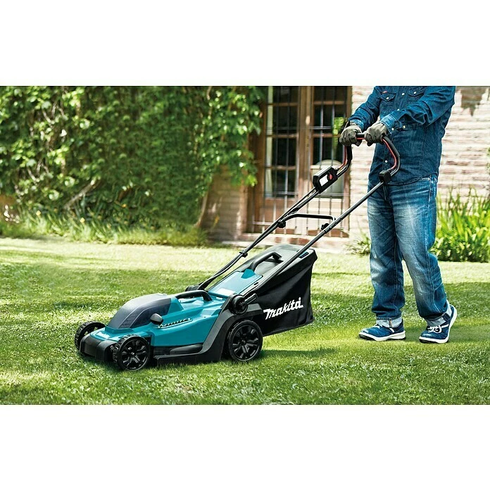 BAUHAUS Makita Akku-Rasenmäher DLM330RM 18 V, 1 Akku, 4 Ah, Schnittbreite: 33 Cm 2 BAUHAUS Makita Akku-Rasenmäher DLM330RM 18 V, 1 Akku, 4 Ah, Schnittbreite: 33 Cm – Bild 2