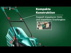 BAUHAUS Bosch Elektro-Rasenmäher ARM 37 Leistung: 1,4 KW, Schnittbreite: 37 Cm -Bosch Shop hqdefault 3